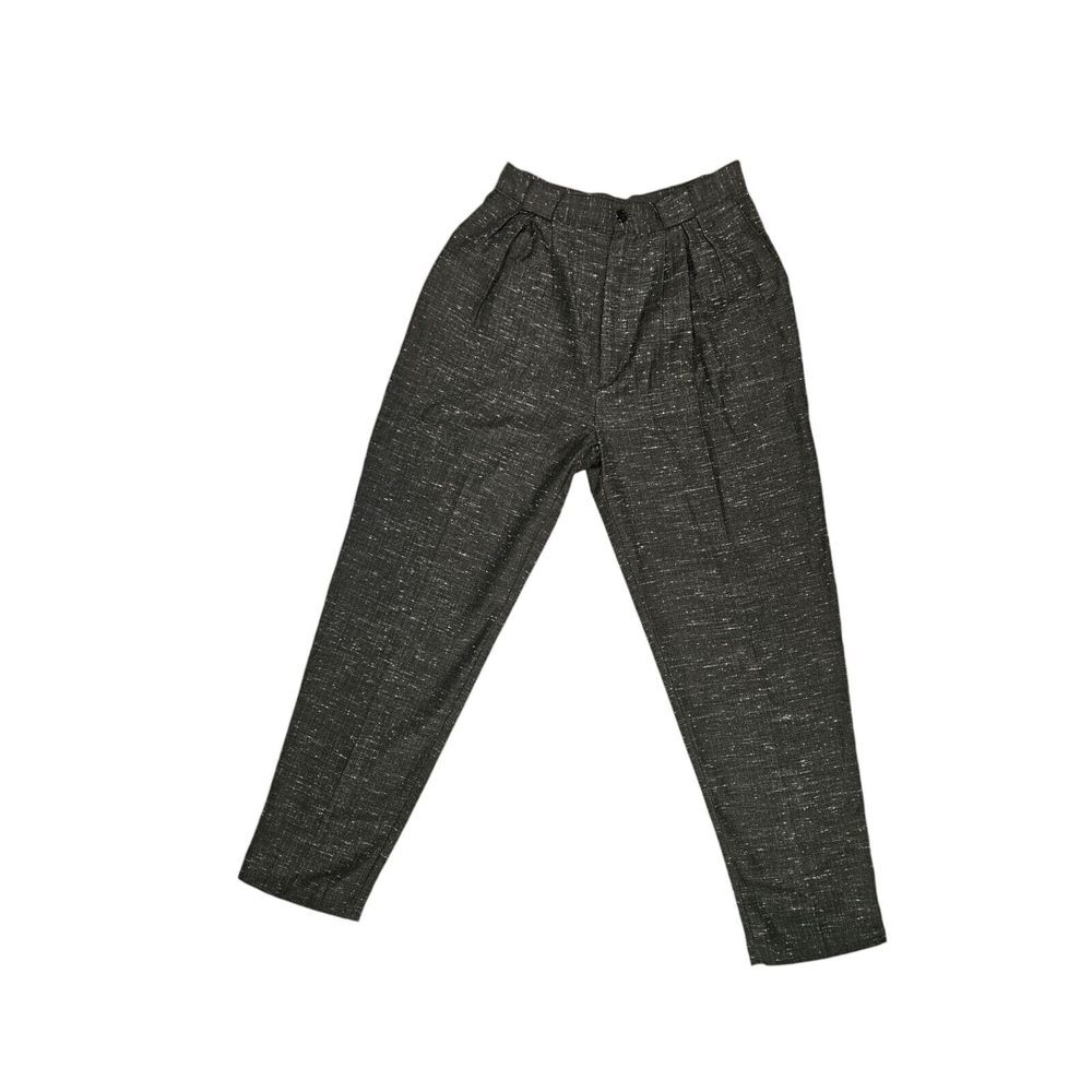 Vintage Jennifer Collins Size 9 Dark Gray Textured High Rise Straight Pants